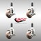 Service Caster 3 Inch 316SS High Temp Glass Filled Nylon 1-1/8 Inch Stem Caster Set Brake SCC SCC-SS316EX20S314-GFNSHT-TLB-118-4 - alternate 4